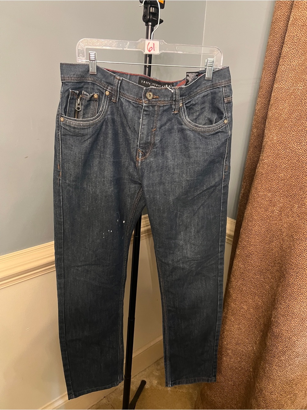 Truth Men's Dark Blue Straight-Leg Jeans